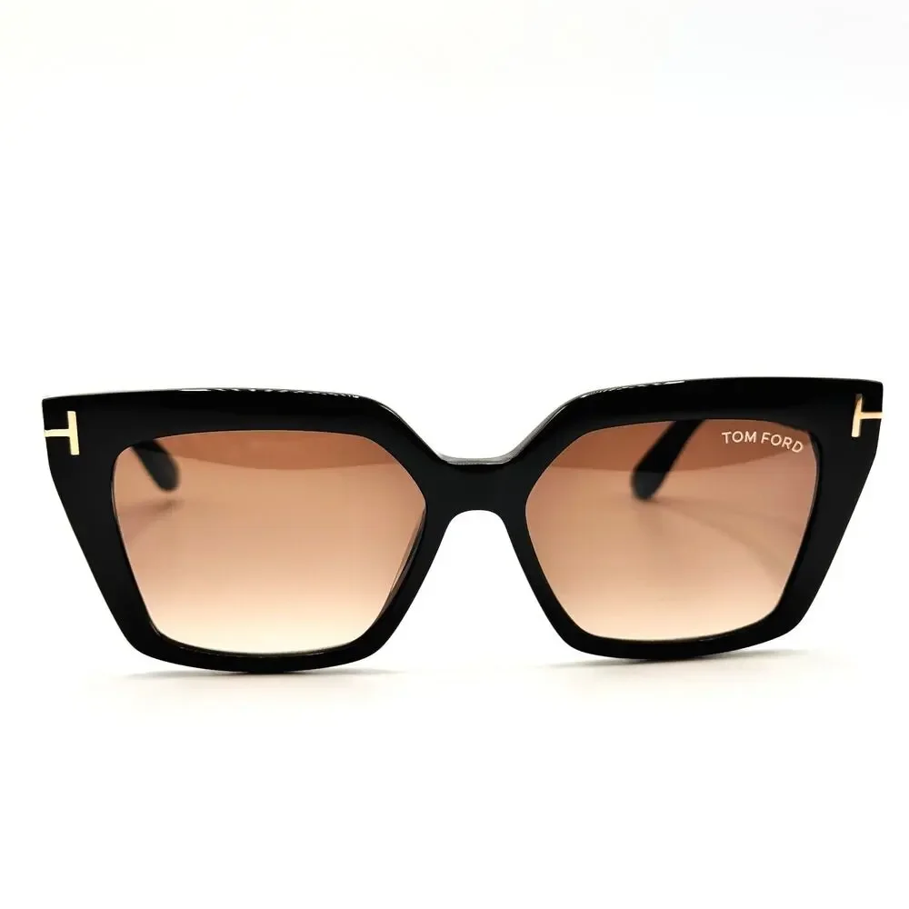 Tom Ford Sunglasses TF1030 01Z Winona Black Cat Eye Brown Gradient 53-15-140
